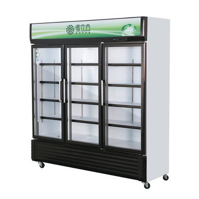 Commercial Vertical Glass Door Freezer Cold Energy Drink Beverage Display Refrigerator
